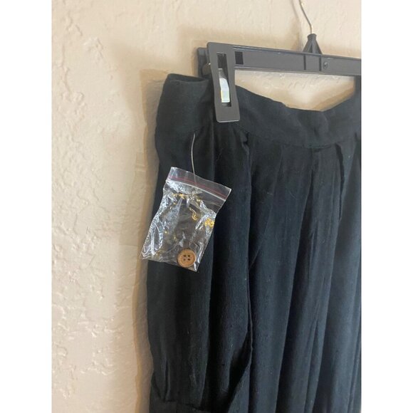 Free People Foreigner Culotte Pants Black Wrap Wide Leg Cropped Flowy - XS - Picture 5 of 14